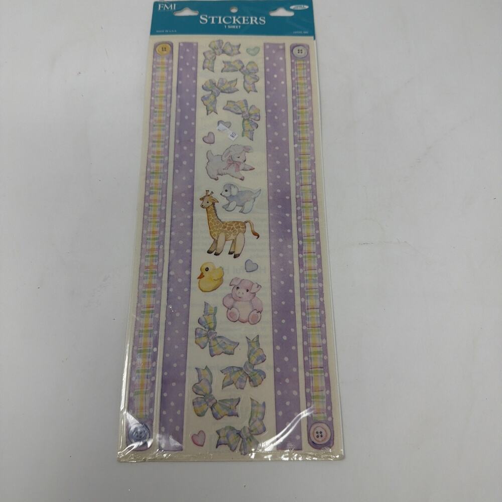 Vintage Frances Meyer Unisex Baby Stickers Scrapbook USA